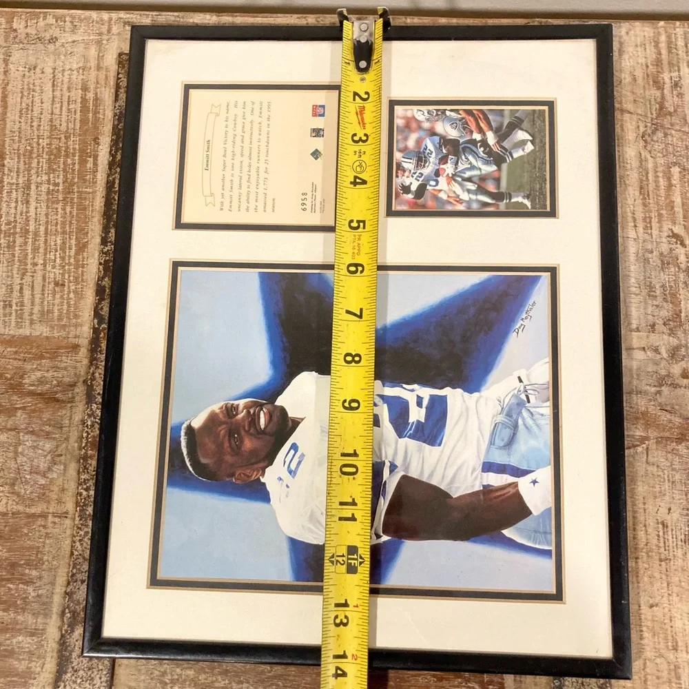 1996 Emmitt Smith Dallas Cowboys Framed Collectible Wall Art Football Plaque